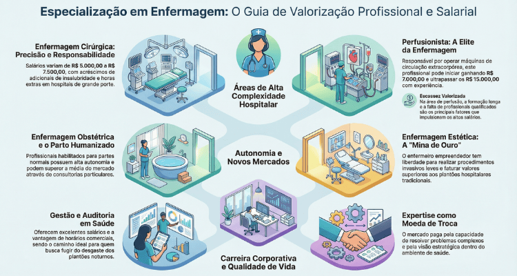 Quanto ganha um enfermeiro por especialização?