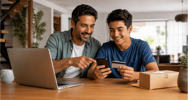 Apresente noções básicas de cartão, Pix e compras online